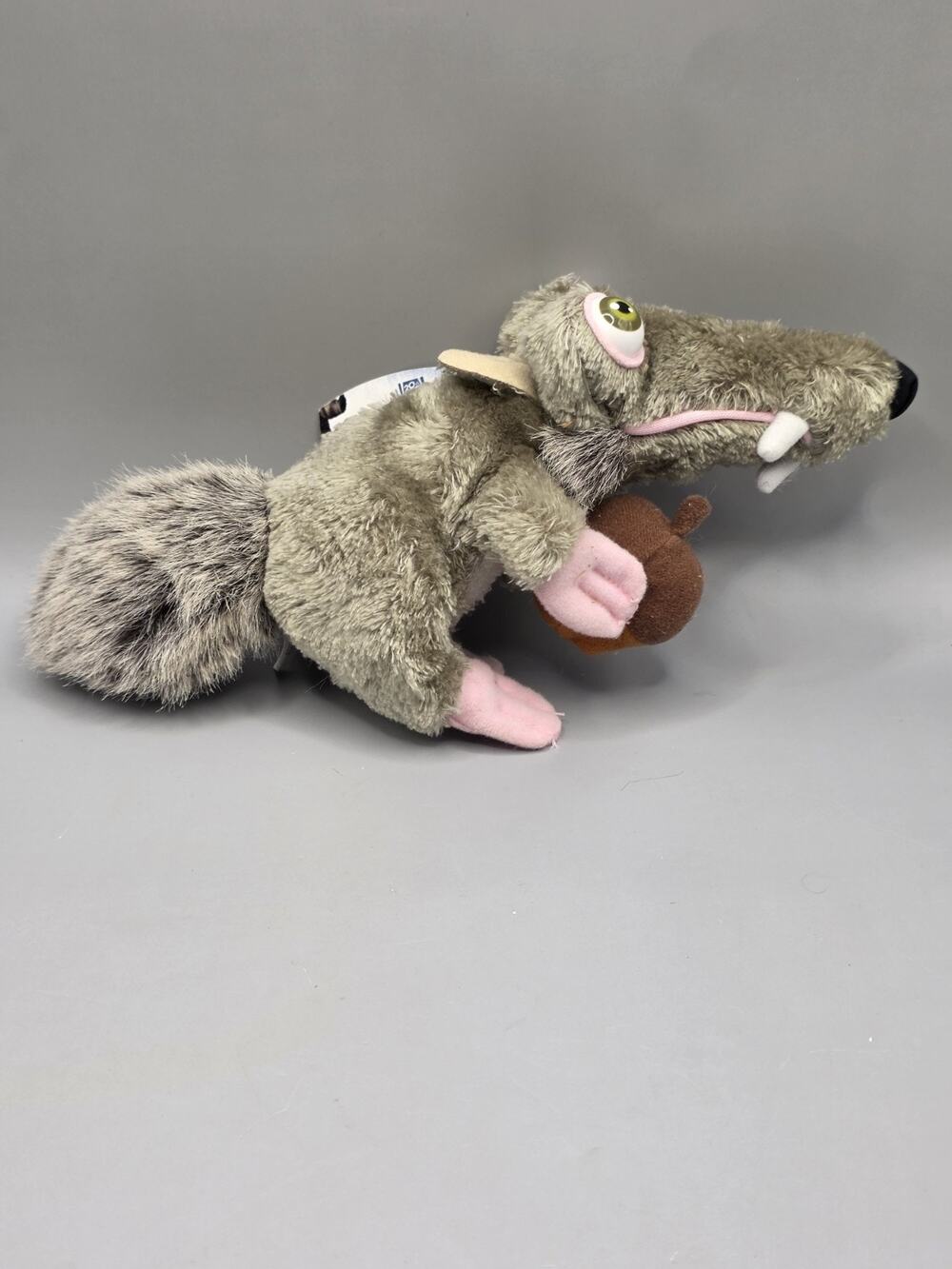 Vintage 2002 Jakks Pacific Ice Age Scrat Plush Squirrel Holding Acorn Movie Toy